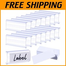 200 Pcs Wire Shelf Label Holder Set - 1-1/4 Inch Shelves