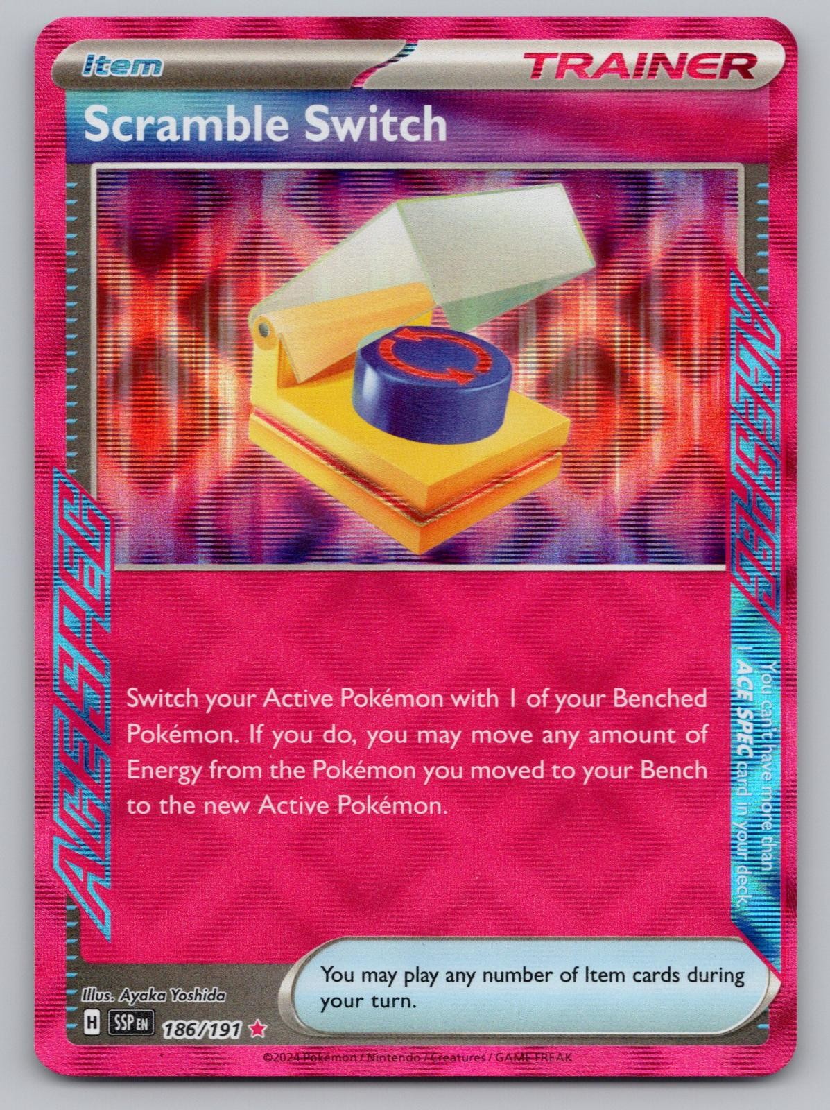 Scramble Switch 186/191 ACE SPEC Rare Surging Sparks Pokemon NM/M