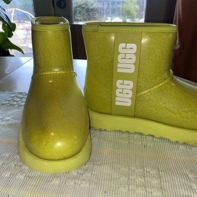 UGG Classic Men s Clear Lime Green Waterproof Rain Boots Size 5