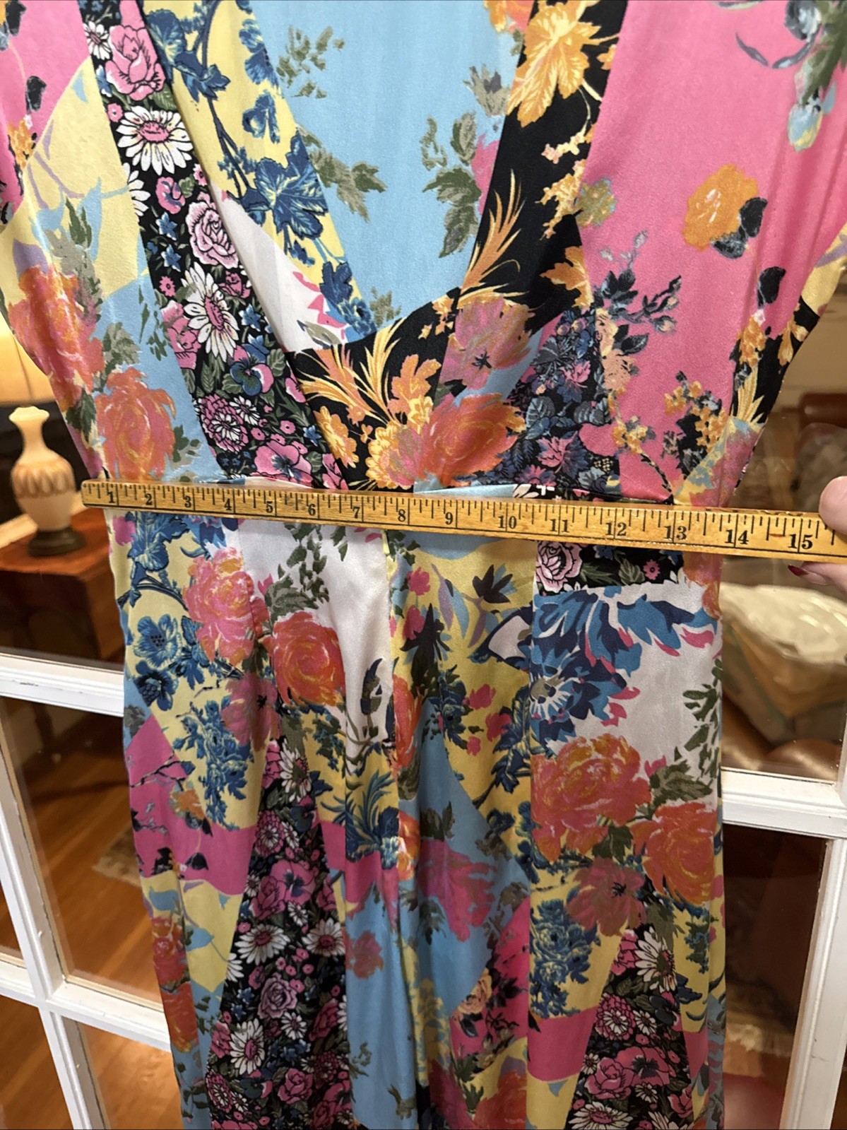 ASOS 8 Patchwork Printed Jumpsuit Multicoloured S… - image 6