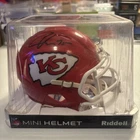 CHRIS JONES🔥Authentic Autographed Mini Helmet Chiefs Red/White COA Auto BSA KC!