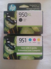 2025 2026 4-PACK NEW HP GENUINE 950XL HIGH YIELD BLACK  951 COLOR INKS OEM