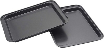 Small Baking Sheet Mini Cookie Sheet 9.5X 7 Inch Pack of 2 Nonstick Heavy Carbon