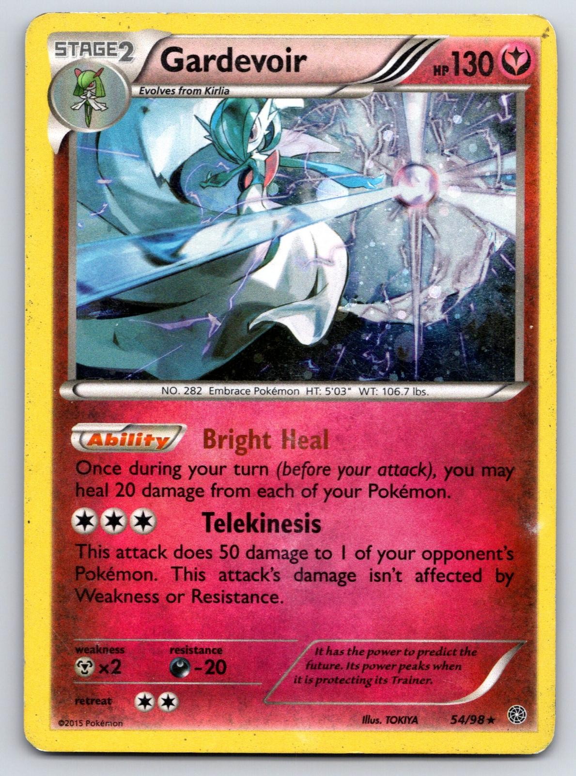 Gardevoir 54/98 Holo Rare Ancient Origins Pokemon Holo Damaged