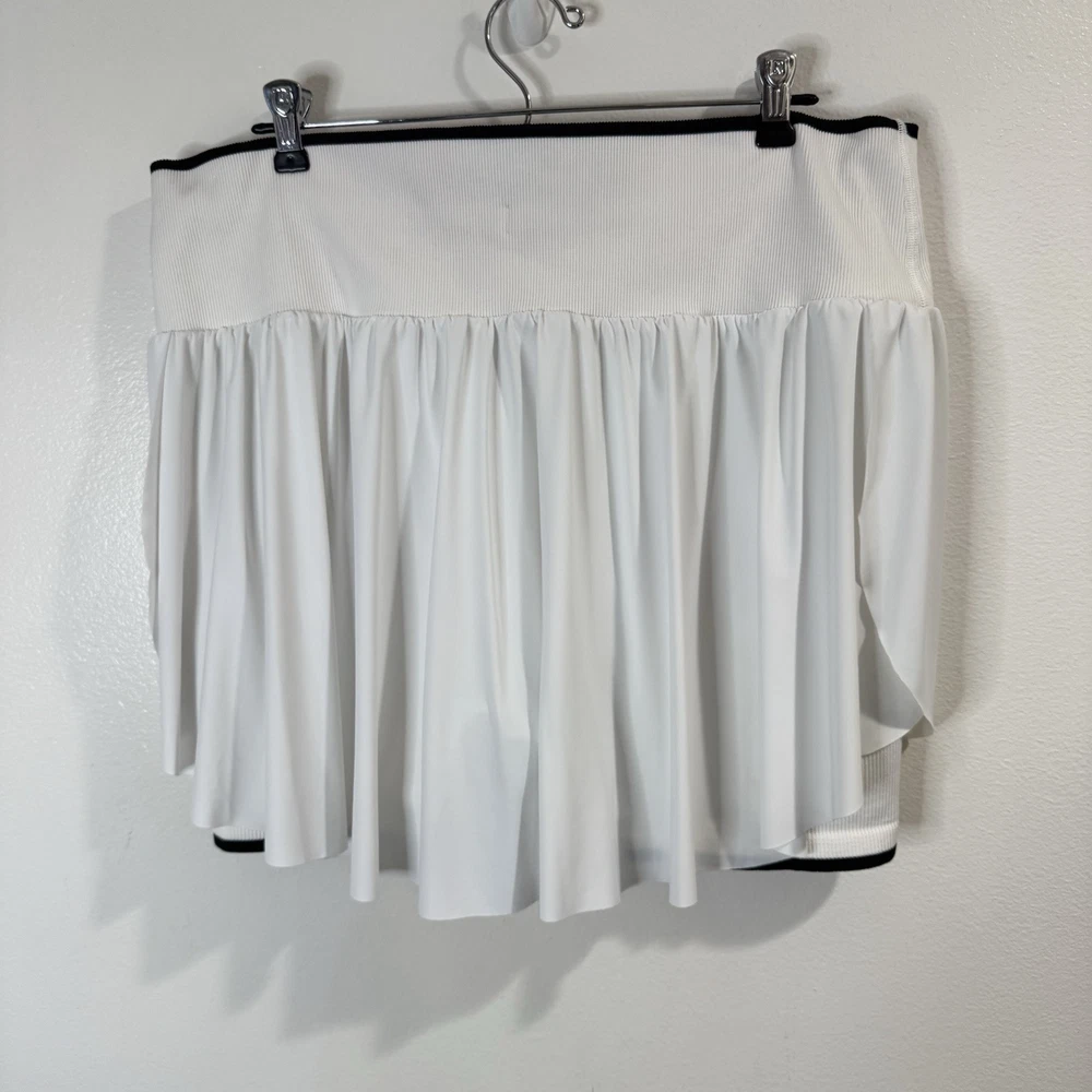 All in Motion Seamless Tennis Skort XXL 2XL White Black Drawstring