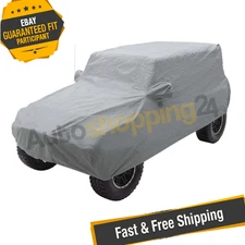 Smittybilt 835 Gray Full Car Cover Kit for 2007-2018 Jeep Wrangler JK 4 Doors