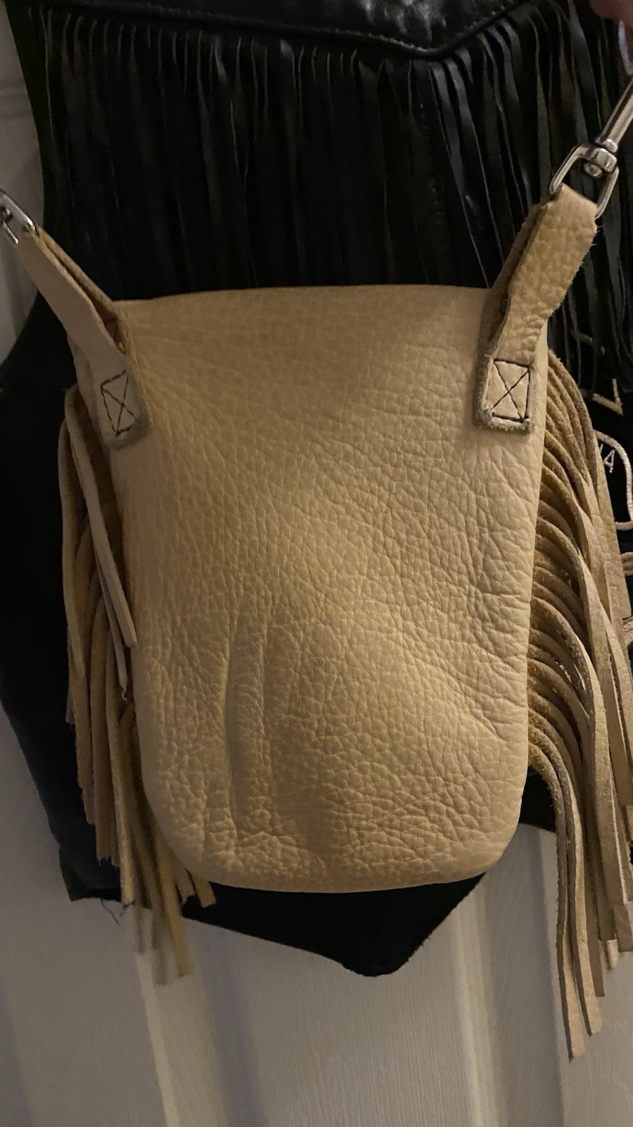 Leather Harley Vest Medium Pouches Pins