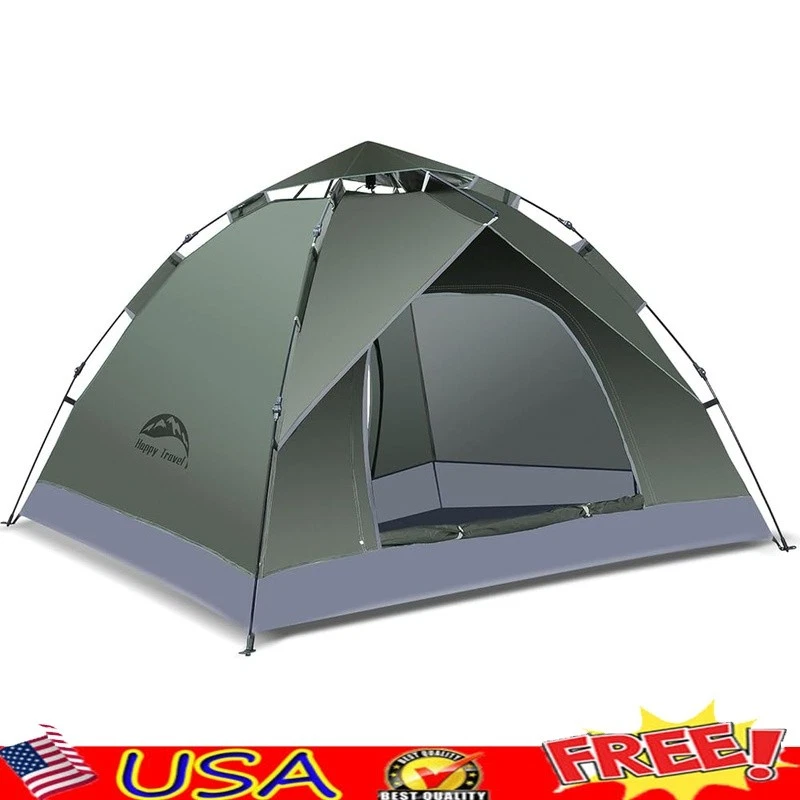 2 Person Instant Pop Up Camping Tent Waterproof Portable Family Tent Outdoors US