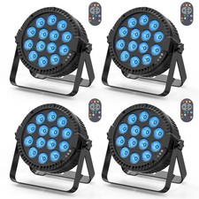 U'King 4PCS 80W RGBW LED Par Light DMX512 Remote Control for DJ Disco Bar