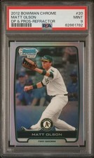 MATT OLSON 2012 Bowman Chrome DP & PROS—REFRACTOR #20 PSA 9 MINT 1st Bowman