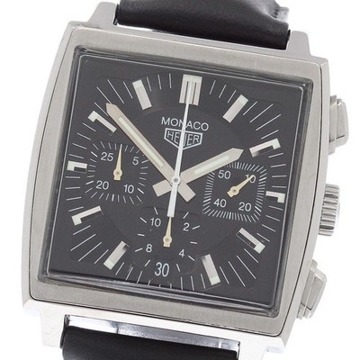 TAG HEUER Monaco CS2111 Chronograph black Dial Automatic Men's Watch_973232