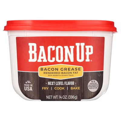 Bacon Up Bacon Grease Rendered Bacon Fat for Frying, Cooking, Baking, 14 ounces,