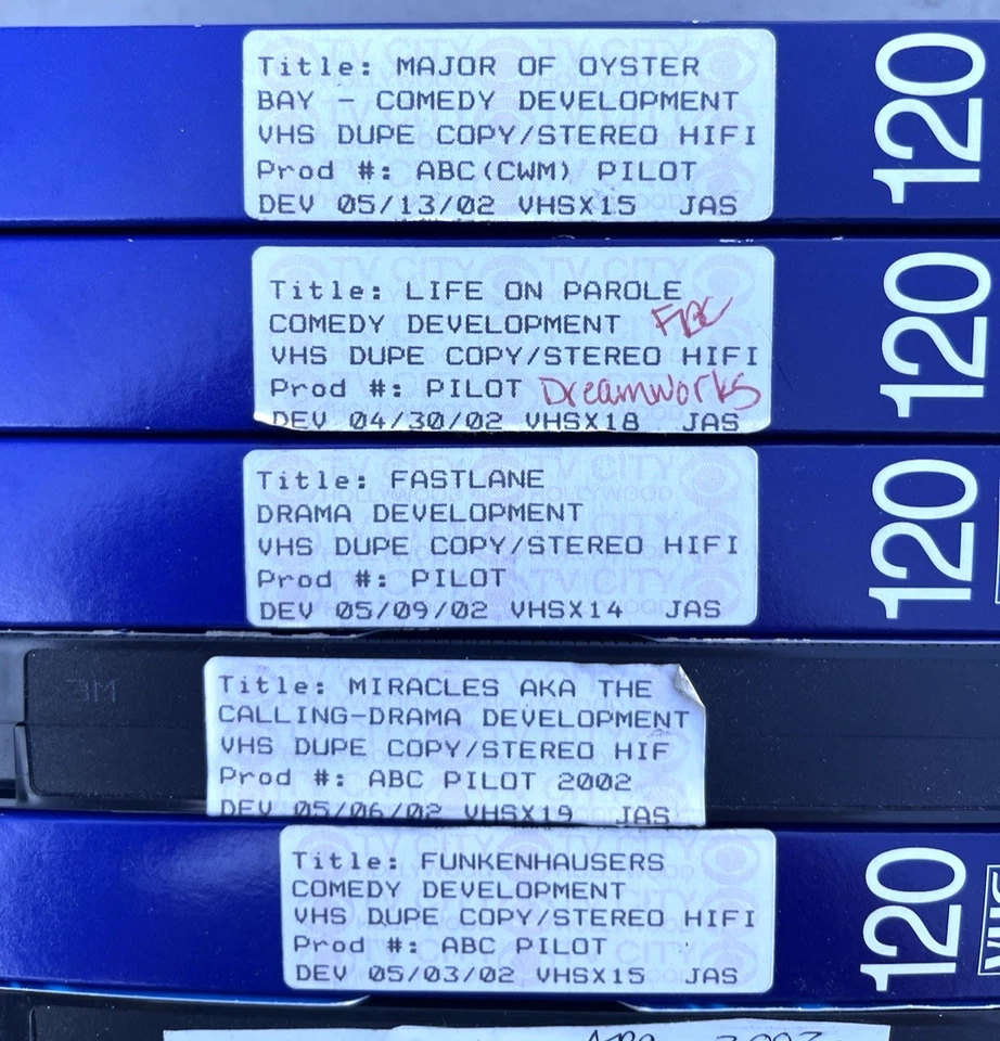8 Television Show Sitcom Unreleased Failed Pilot Episode Production VHS Lot ABC - Image 2 of 4