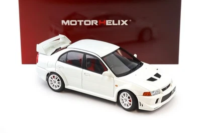1/18 MOTORHELIX Mitsubishi Lancer EVO VI GSR T.M.E. White Diecast