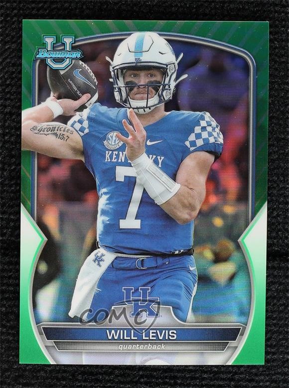 2022 Bowman U Chrome Green Refractor 83/99 Will Levis #5 0b3