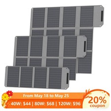 MHPOWOS 40W 80W 120W Portable Solar Panel Fol...
