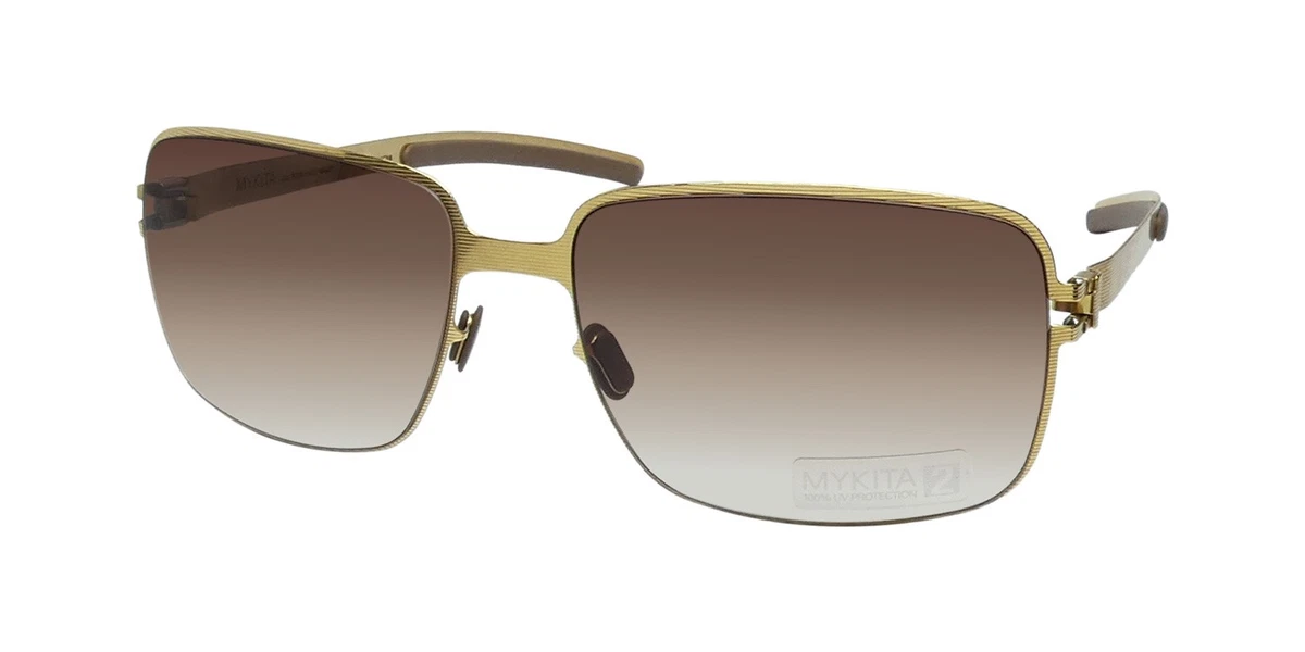 Mykita Women\'s Champagne Gold Gia F0IG Eyewear Sunglasses MYKITA - LITE / ISE / Frame: Champagne Gold main image 3
