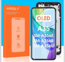 For Samsung Galaxy A35 5G A356 LCD Display Touch Screen Digitizer Assembly Frame