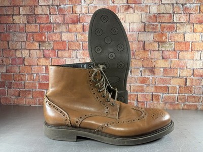 Monte Rosso Montreux Wingtip Boot, Brown Leather, Mens Size 11.5 M MSRP $350  