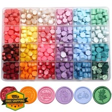 HOSEALING 24 Warm Colors Wax Seal Beads 600 Pcs