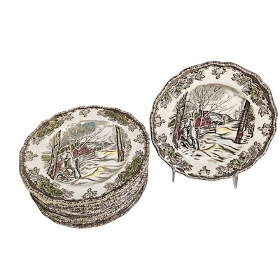 Johnson Brothers Bread and Butter or Dessert Plates Set 12 Sugar Maples England