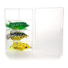 Frog Lure Kit with Tackle Box Three Piece Set Artificial Bait for Fishing