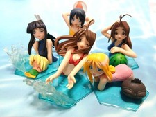 Love Hina Waterline Figure Set 6 Personaggi Kaiyodo Figure Anime da Collezione