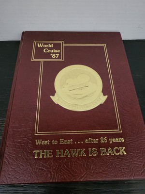 USS KITTY HAWK (CV-63) 1987 WORLD CRUISE DEPLOYMENT CRUISE YEARBOOK NAVY MARINES