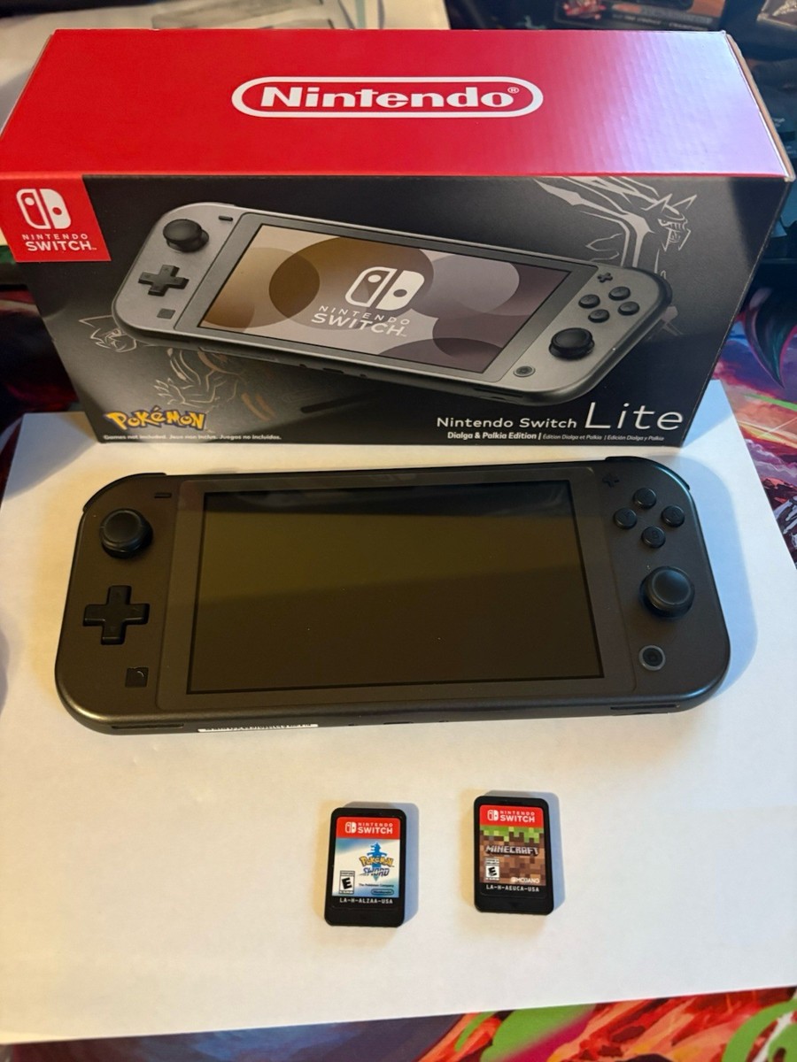 Nintendo Switch Lite Dialga Palkia (中古) Nintendo Switch Lite Pokemon Dialga and Palkia With Box, 2 Games