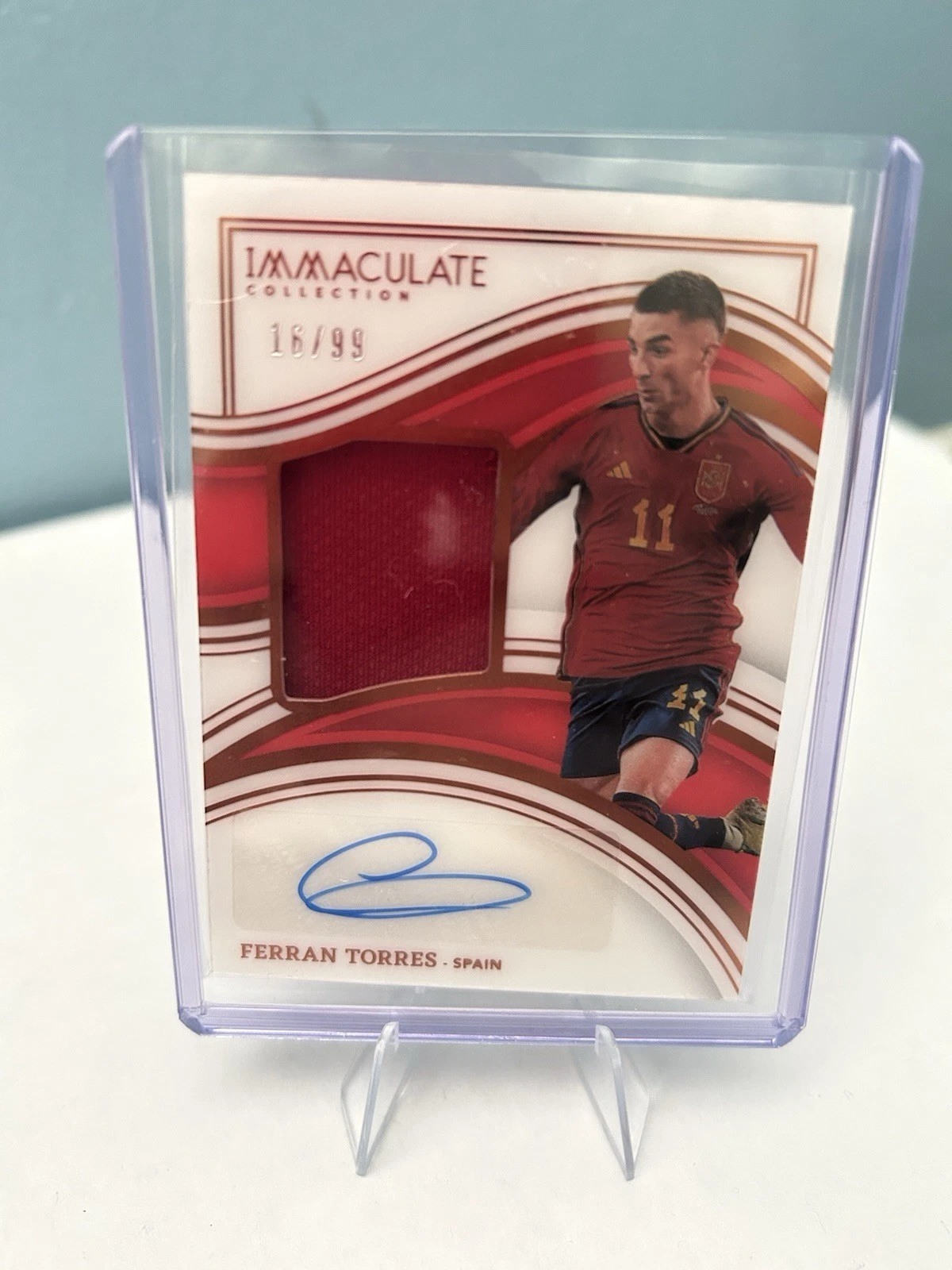 2023-24 Panini Immaculate Collection Spain Ferran Torres Patch Auto Bronze /99
