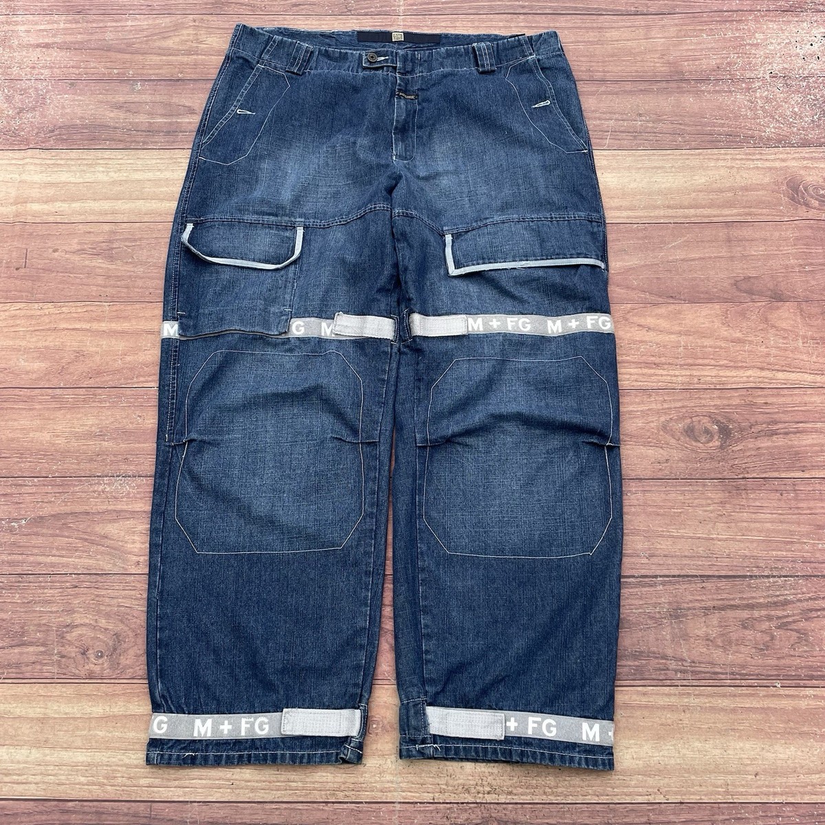 Vintage Marithe Francois Girbaud Blue Jeans Size 42 Gray Shuttle
