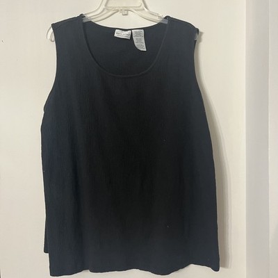 WHITE STAG Shirt Womens  (22-24) Black Tank Top Sleeveless 