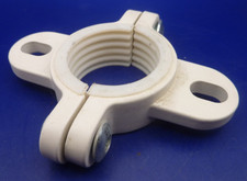 Ikea Stolmen Supporto Doppia Ferramenta Bianco con Anello di Protezione Spessa