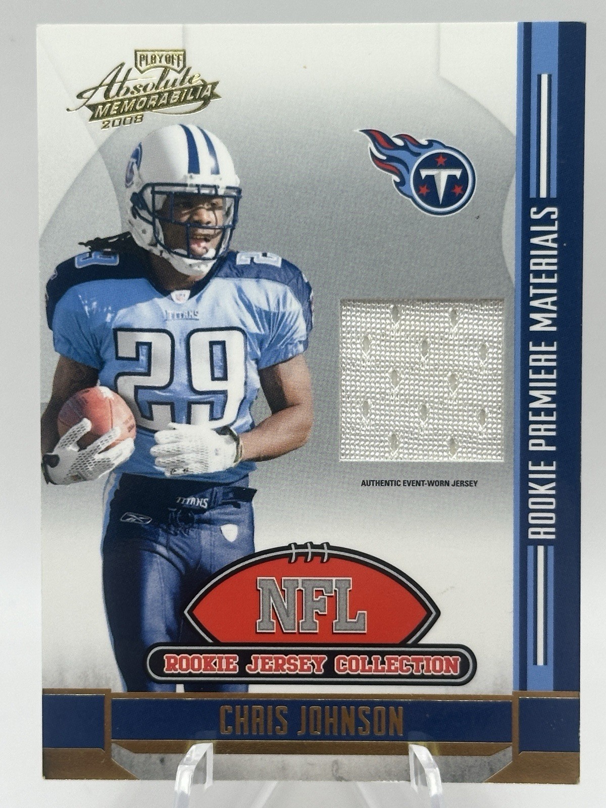 Chris Johnson Playoff Absolute Memorabilia Rookie Premiere Materials #276 Base