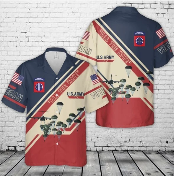 US Army 82nd Airborne Paratrooper, 4th Of July Hawaiian Shirt
Opens in a new window or tab