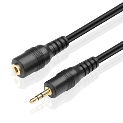 2.5mm Extension Cable 6FT Male to Female Stereo Audio Sub Mini Jack Cord Plug