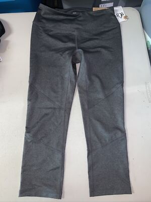 Reebok Training Skinny Capri With Reflective Leggings, gray XS WOMENS  Bin#326