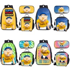 Jeffy Puppet Backpack School Bookbag Rucksack Lunch Bag Pencil Case Kids Gift 💕
