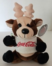 1997 Collectible Coca Cola Bean Bag Plush Reindeer in Shirt 0133 NWT