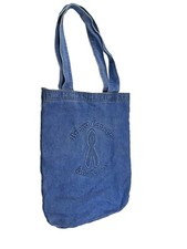 Vintage Tyca Embossed Denim Jean Tote Bag Breast Cancer Awareness USA
