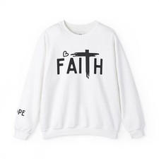 Faith Christian Sweatshirt, Bible Verse Religious Comfort Apparel, Faith Over