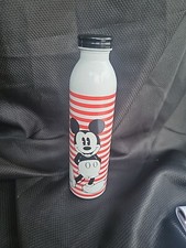 Disney Mickey Mouse Red Striped Stainless Steel Water Bottle Tumbler 20 Oz.