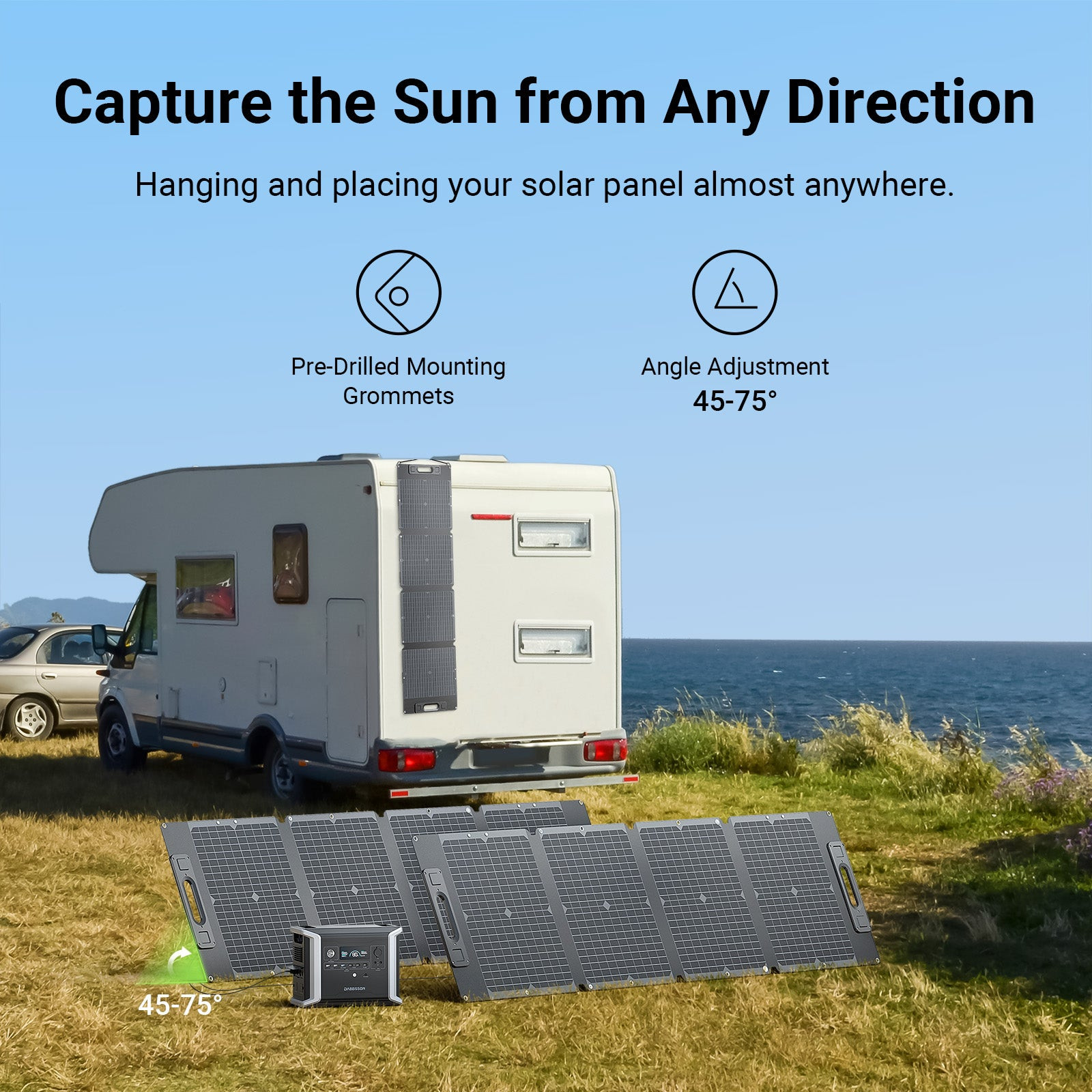 Dabbsson 300E Portable Power Station 298Wh 300W Generator LFP w/120W Solar Panel