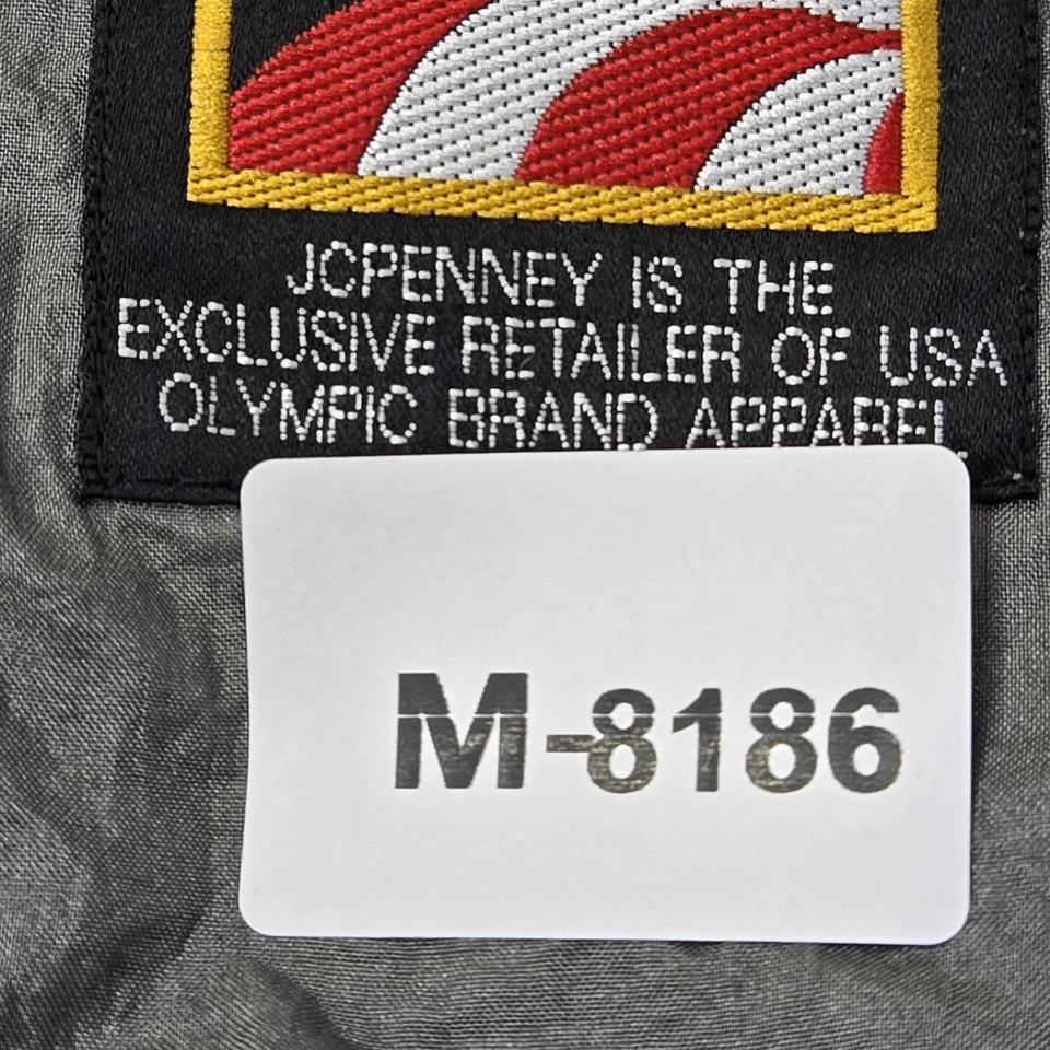 Chaqueta cortavientos retro vintage de Estados Unidos Olympic para hombre L gris años 90 Foto 2 de 4