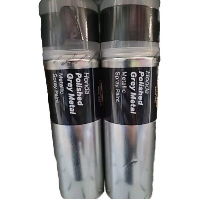 HONDA POLISHED GREY METAL METALLIC SPRAY PAINT 300ML HALFORDS CANS x2 