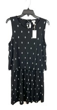 Hatley Women’s Black Sleeveless Knee Length Dress Size S, Floral Print