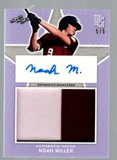 2020 Leaf Perfect Game Nat'l Showcase Patch Auto Lavender #PANM1 Noah Miller 5/5