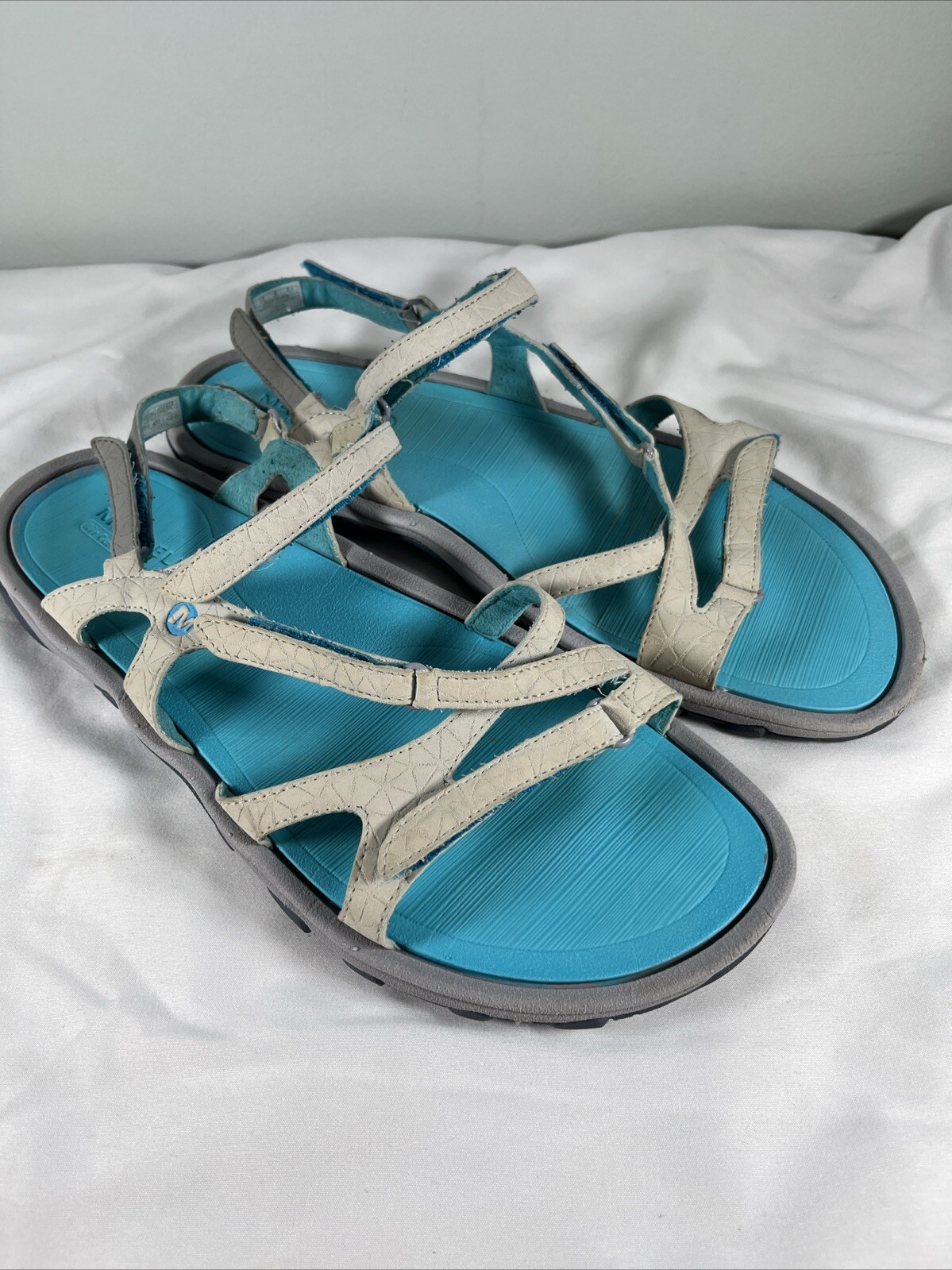 Sandali sportivi Merrell donna Enoki convertibili comodi blu cielo taglia 10