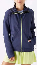 NWT CF7342 Adidas Tennis ZNEHOODY Womens Medium Blue Hoodie Full Zip Zip Pockets