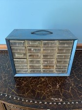 Vtg 24 Drawer Metal Akro Mils Small Parts Storage Organizer Cabinet 13x9.5x6.5